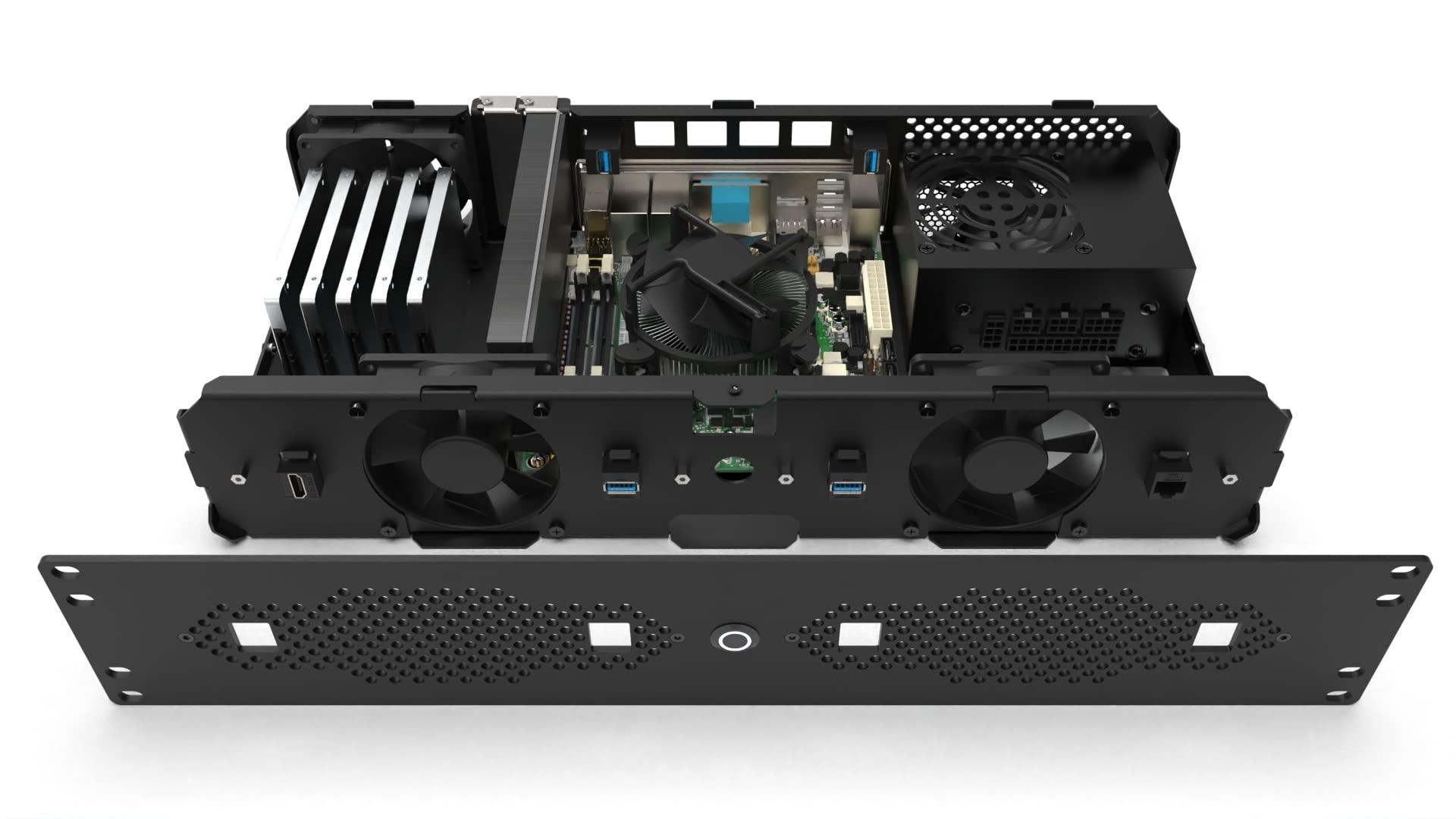 Amazon.com: 19 inch Mini-ITX Case 2U Rack Mount Short Depth